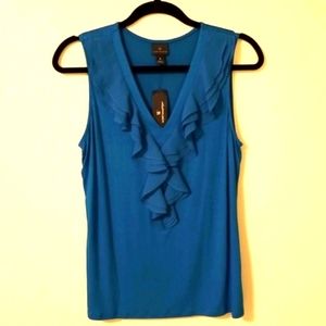 Teal blue Worthington top in medium.